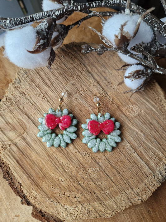 Boucles " Couronne de Noël"