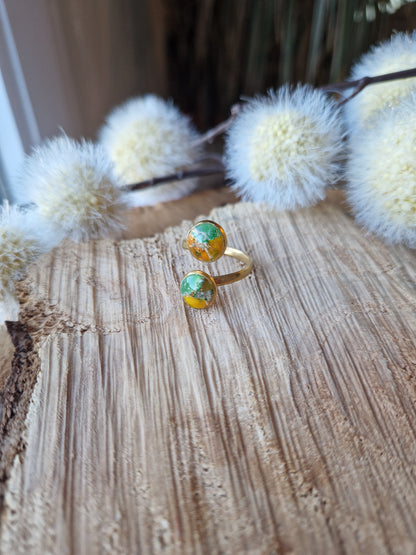 Bague ajustable "Citrus 🍋🍊🍋‍🟩"