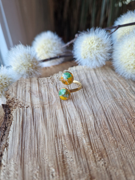 Bague ajustable "Citrus 🍋🍊🍋‍🟩"