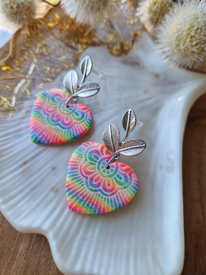Boucles "Coeur mandala"