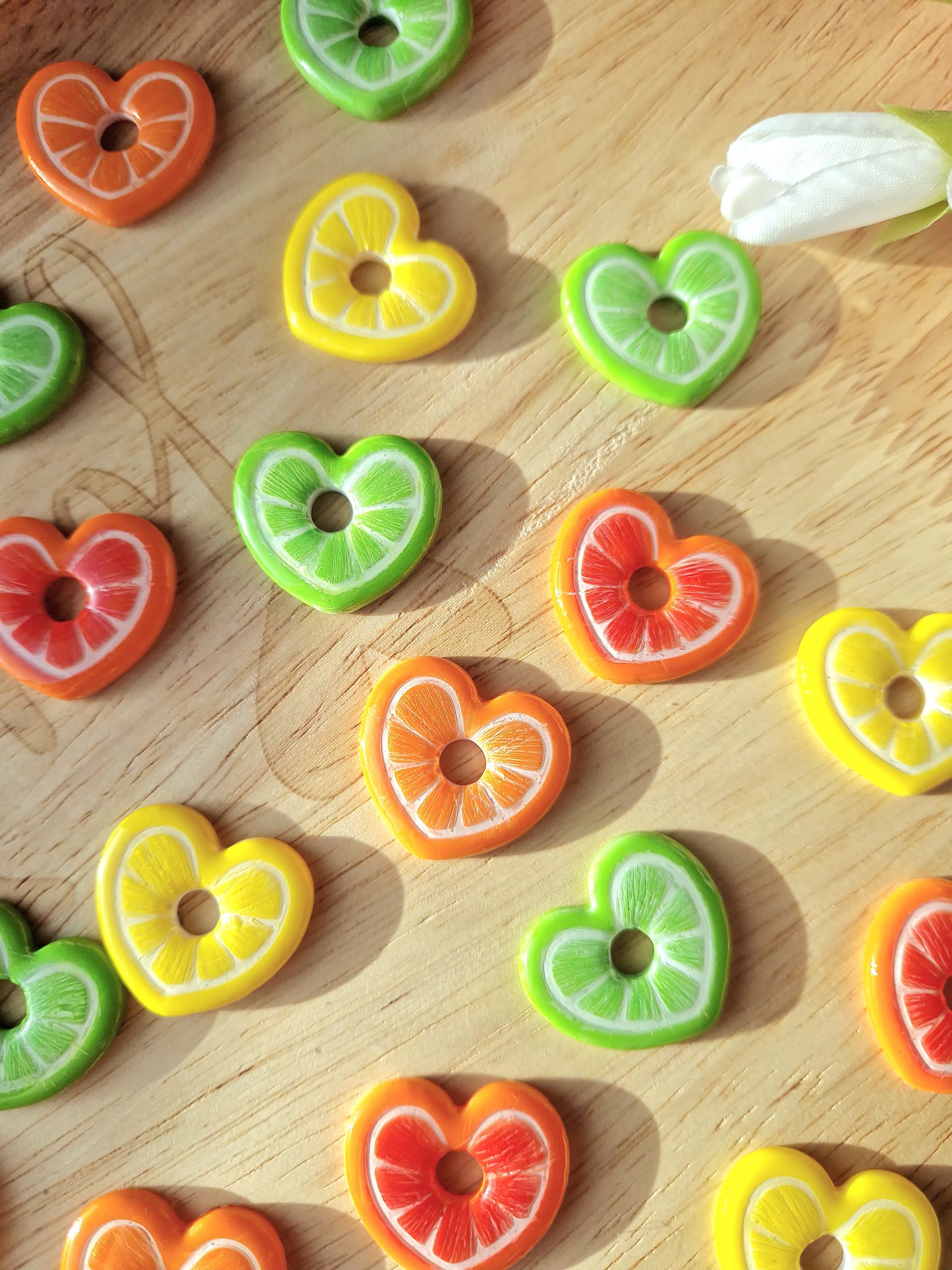 Pampilles "Agrumes 🍊🍋🍋‍🟩" (vendues sans créoles).
