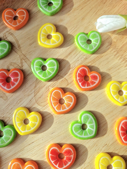 Pampilles "Agrumes 🍊🍋🍋‍🟩" (vendues sans créoles).
