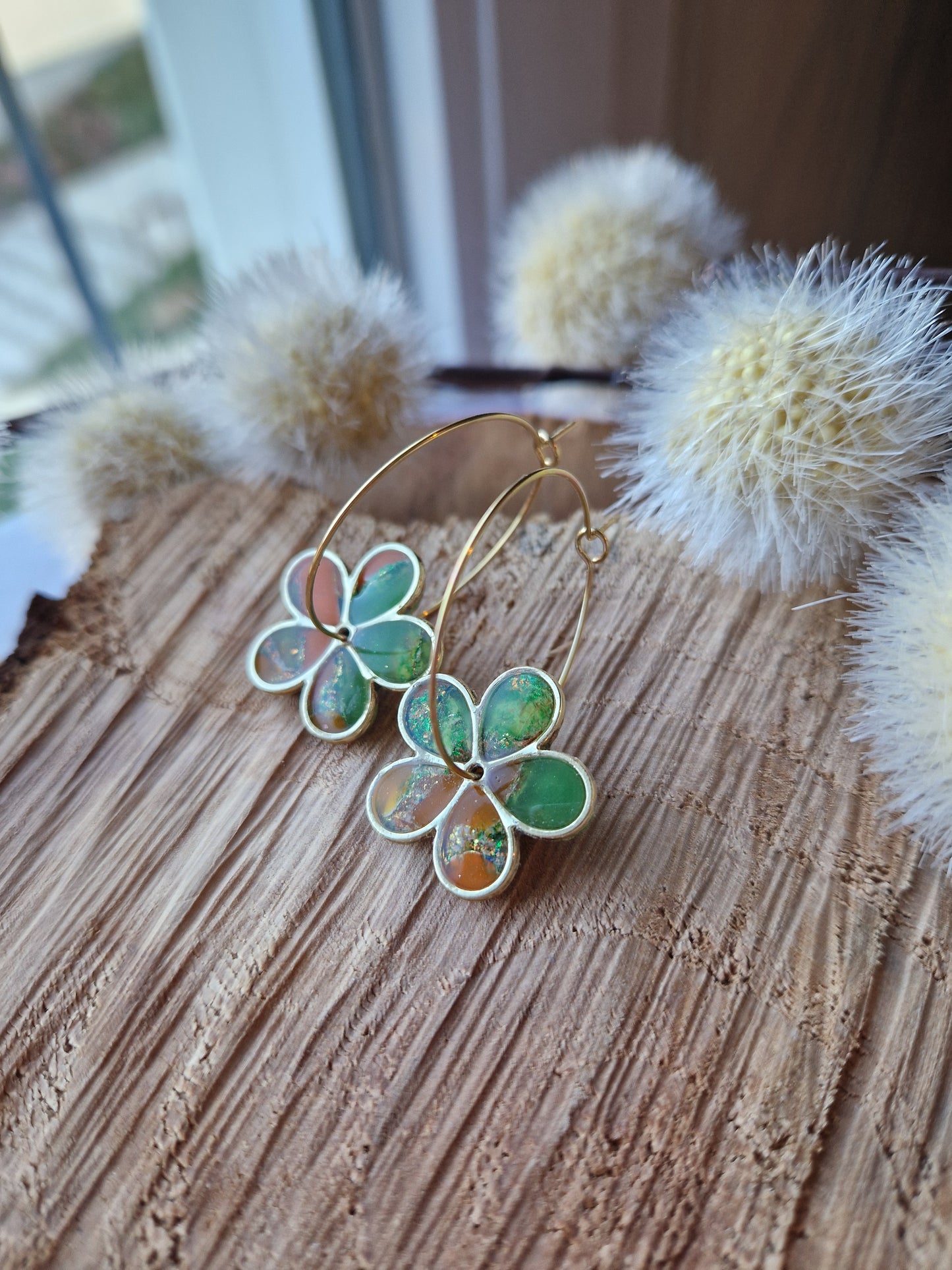 Boucles "Flora" Citrus.