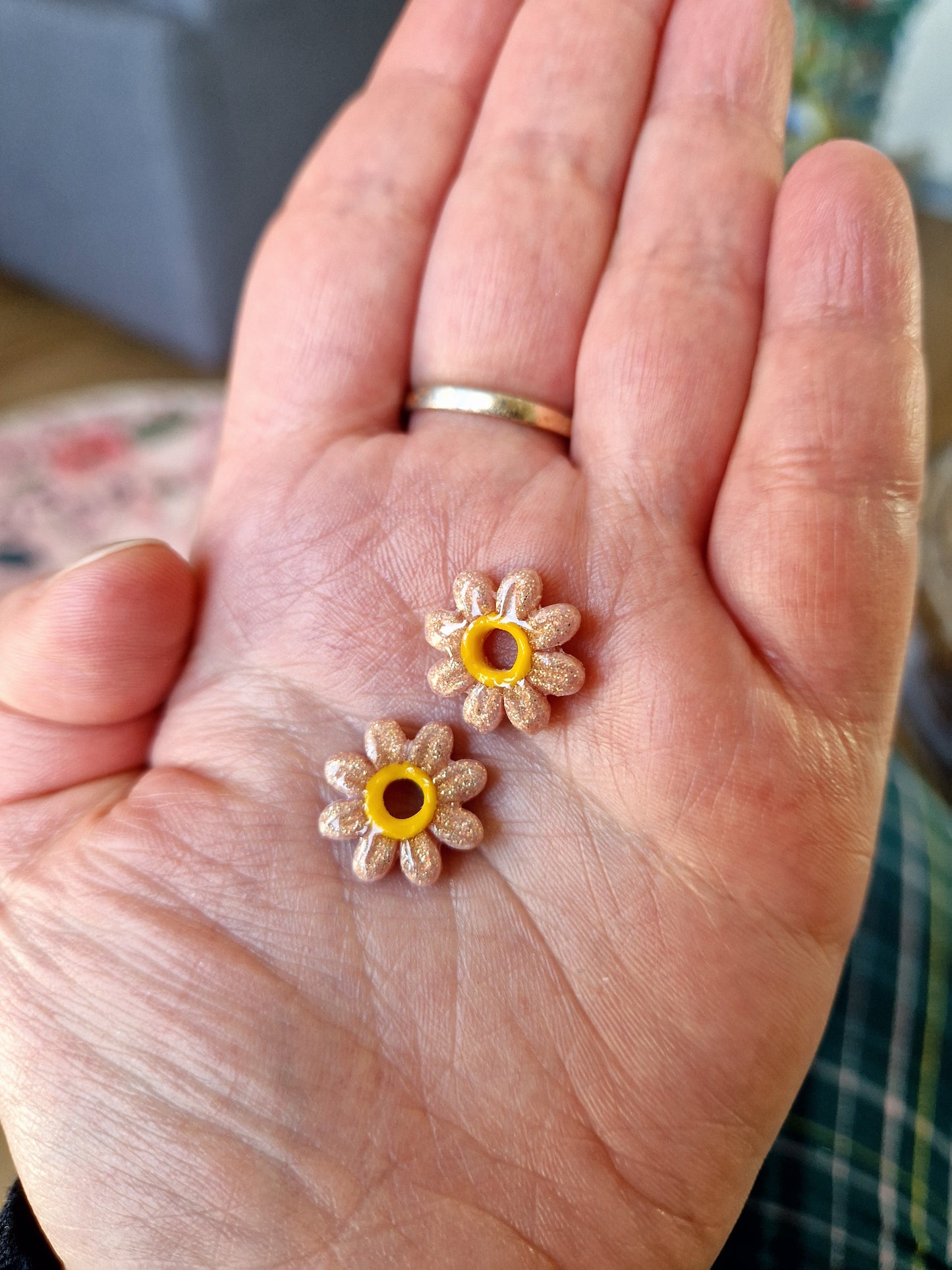 Pampilles "Pâquerettes 🌼" (sans créoles).