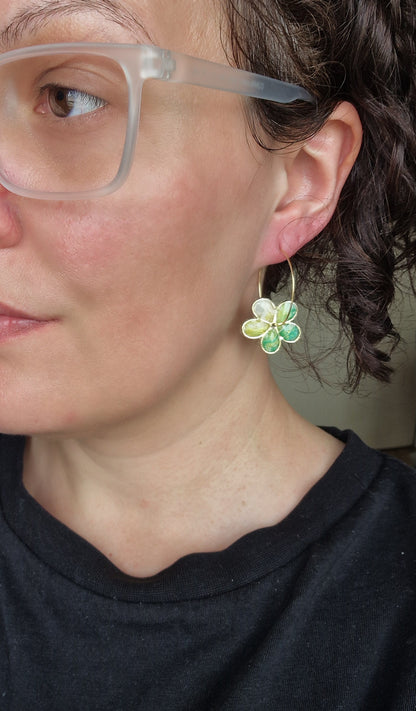 Boucles "Flora"💚