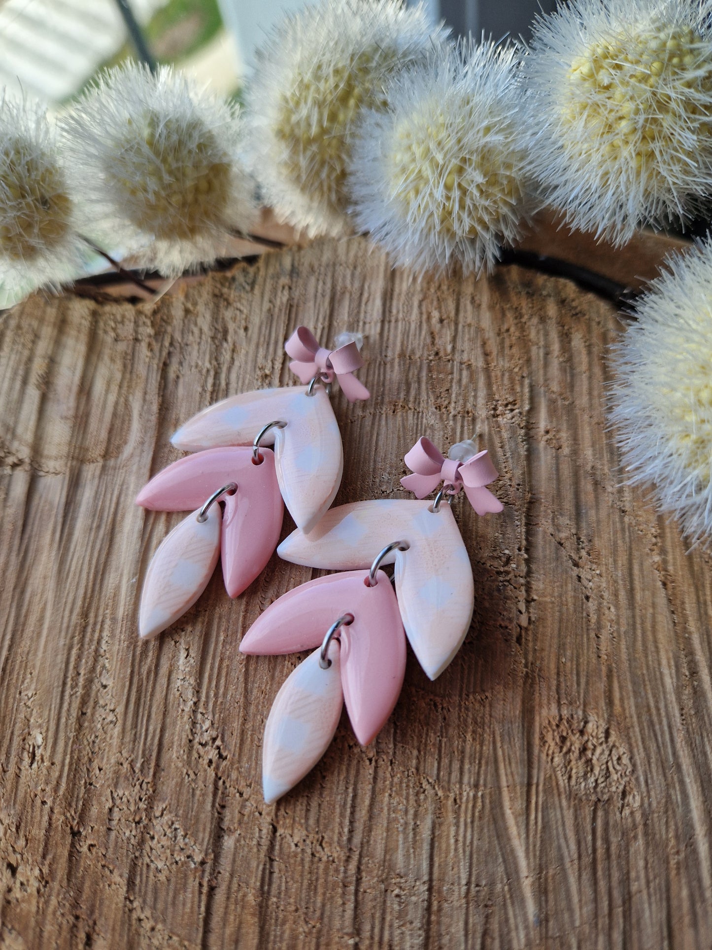 Boucles "Cléa" Vichy 🩷🎀