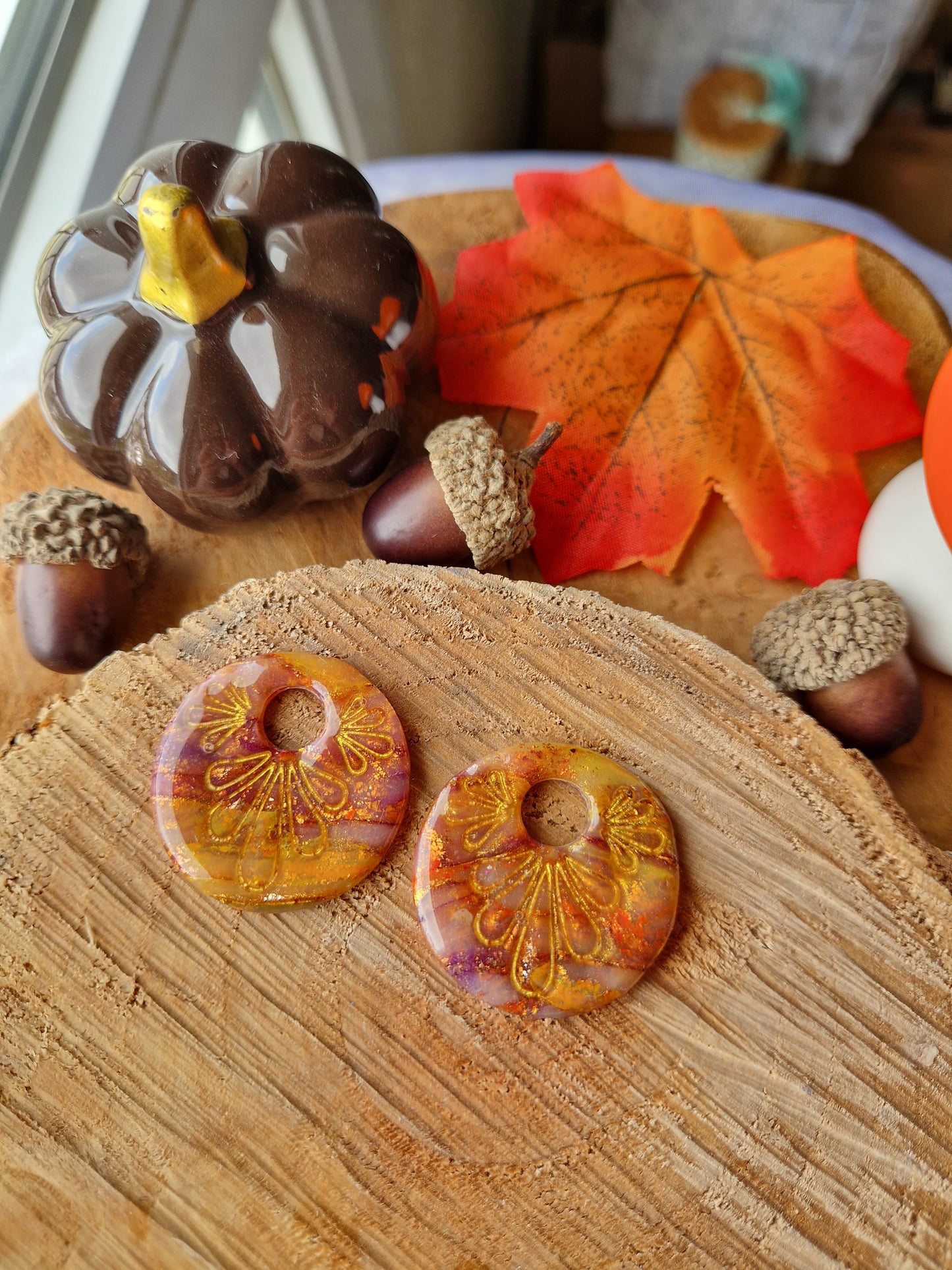 Pampilles "Couleurs d'automne " 🍁🍂🐿 partie 2. (Sans créoles).