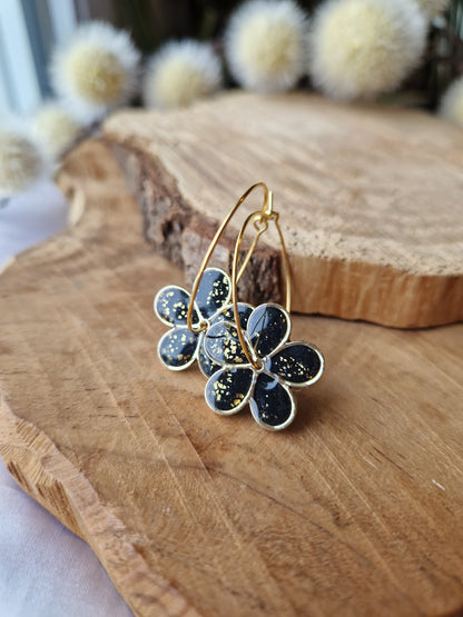 Les boucles "Flora 🌸" Chic 🖤✨️ (réservées à Lucie).