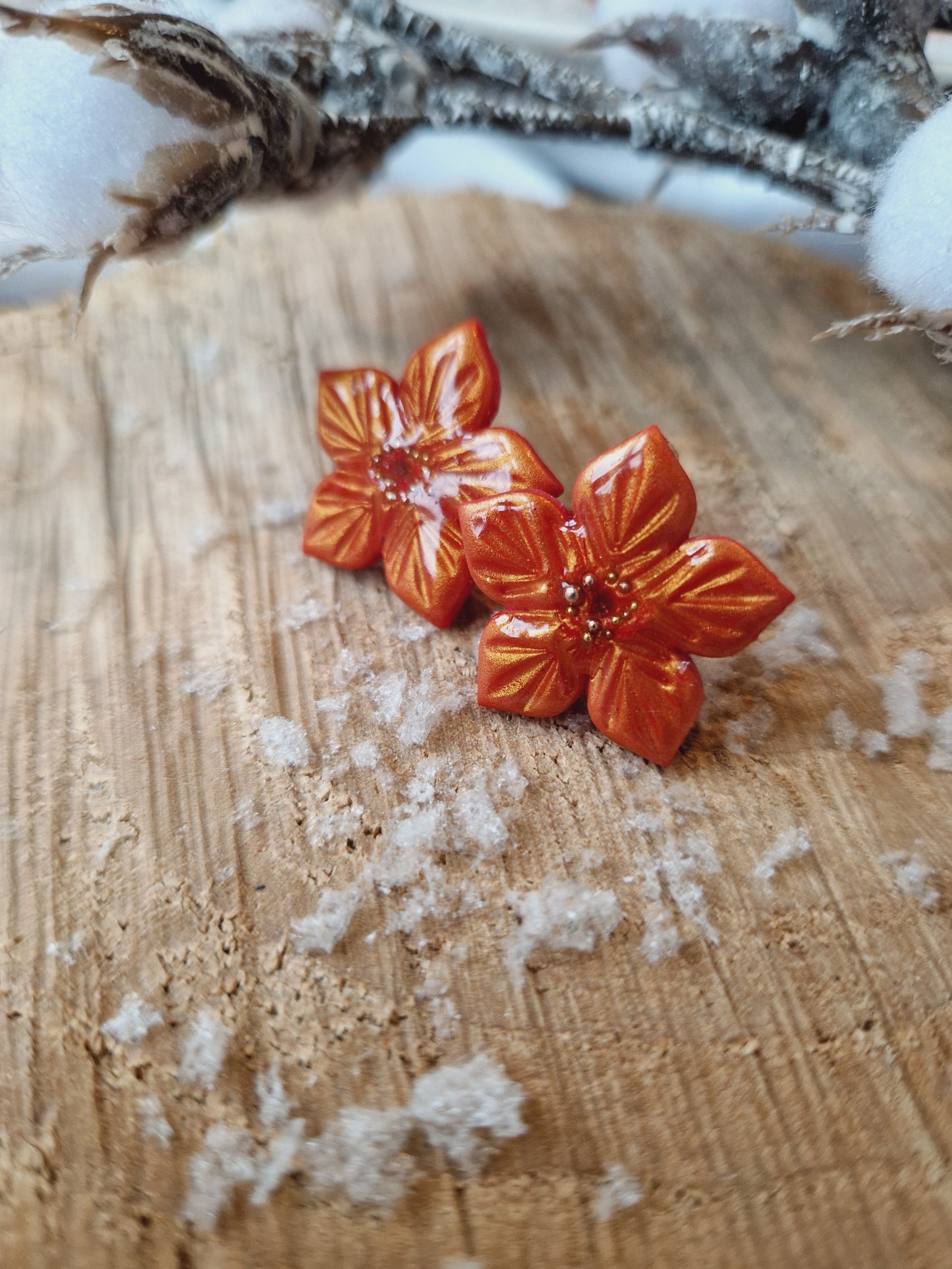 Puces moyennes "Fleurs de Noël"