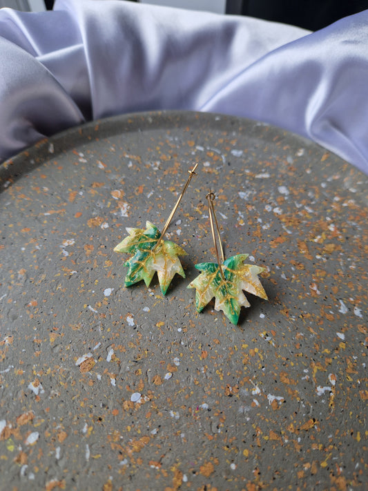 Boucles "Feuilles 🍁💚"