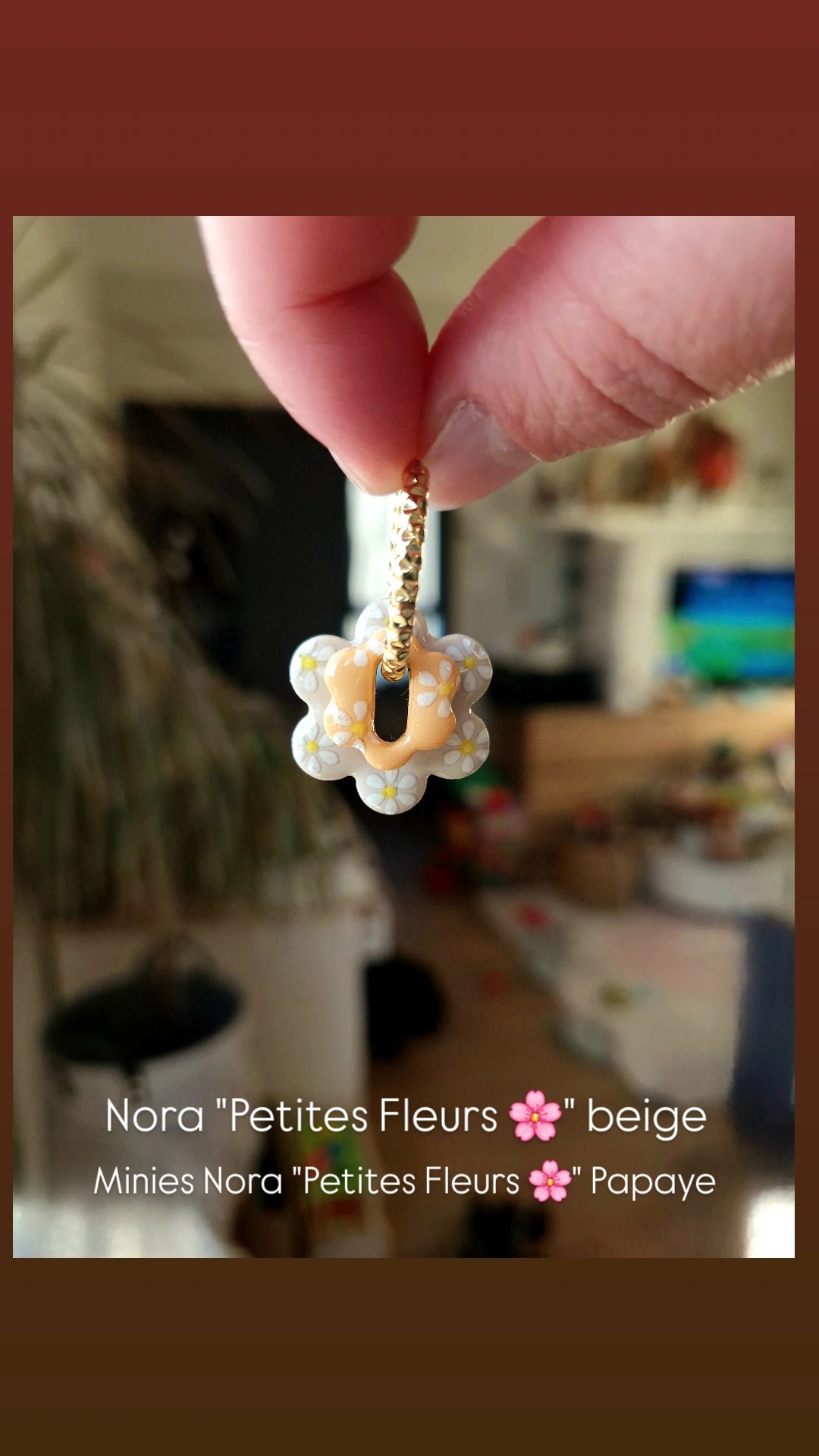 Pampilles "Petites fleurs🌸" (sans créoles) finition brillante.