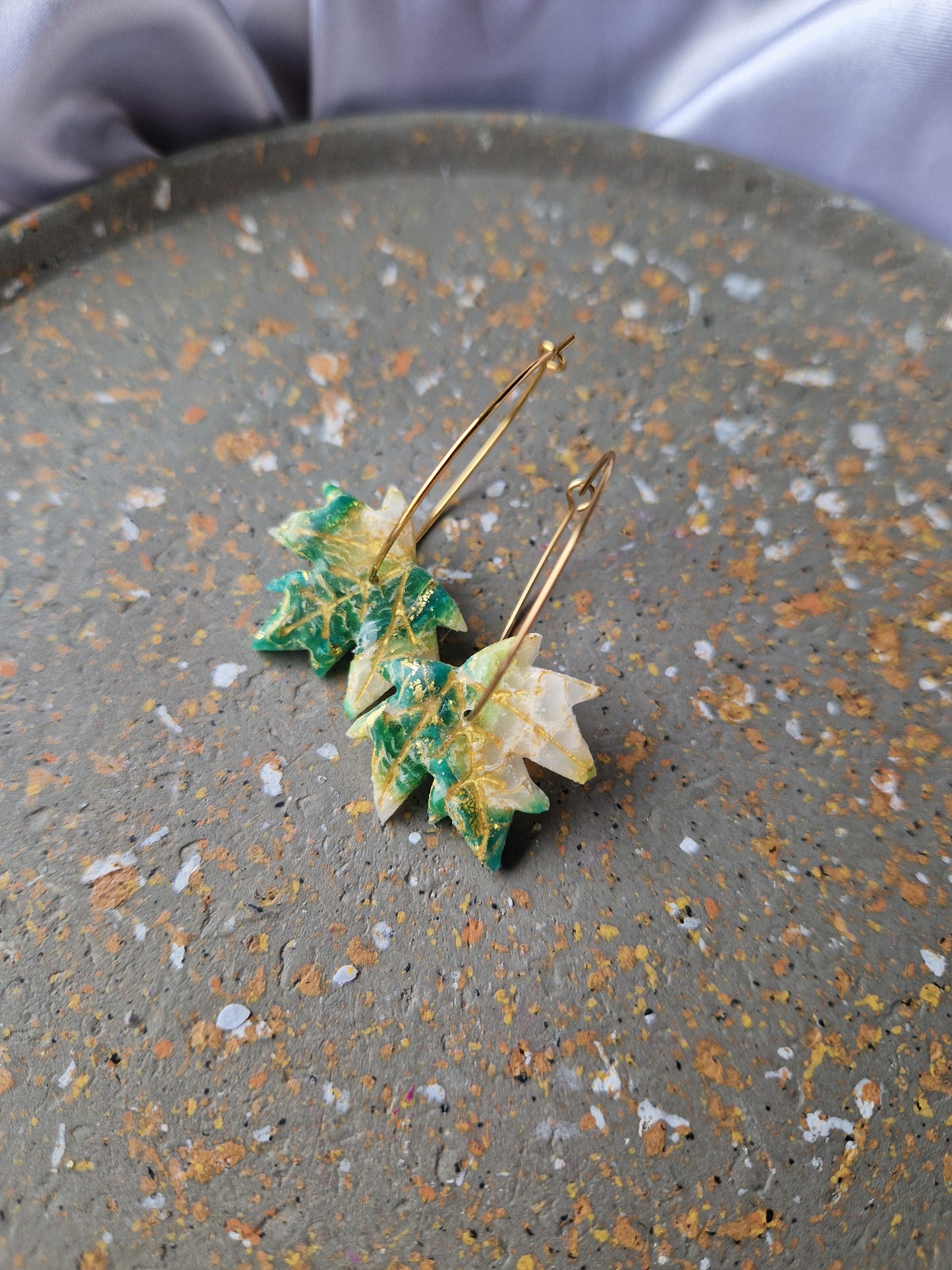 Boucles "Feuilles 🍁💚"
