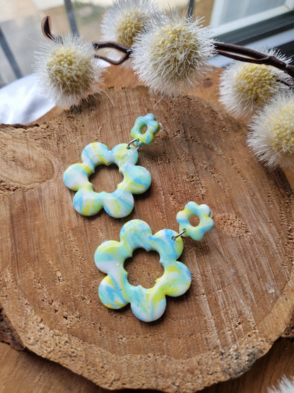 Boucles "Duo de fleurs 🌸 "
