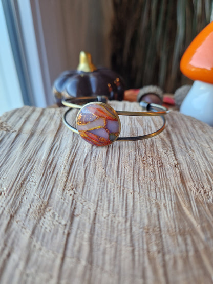 Bracelet jonc "Couleurs d'automne 🍁🦊🍂🐿"