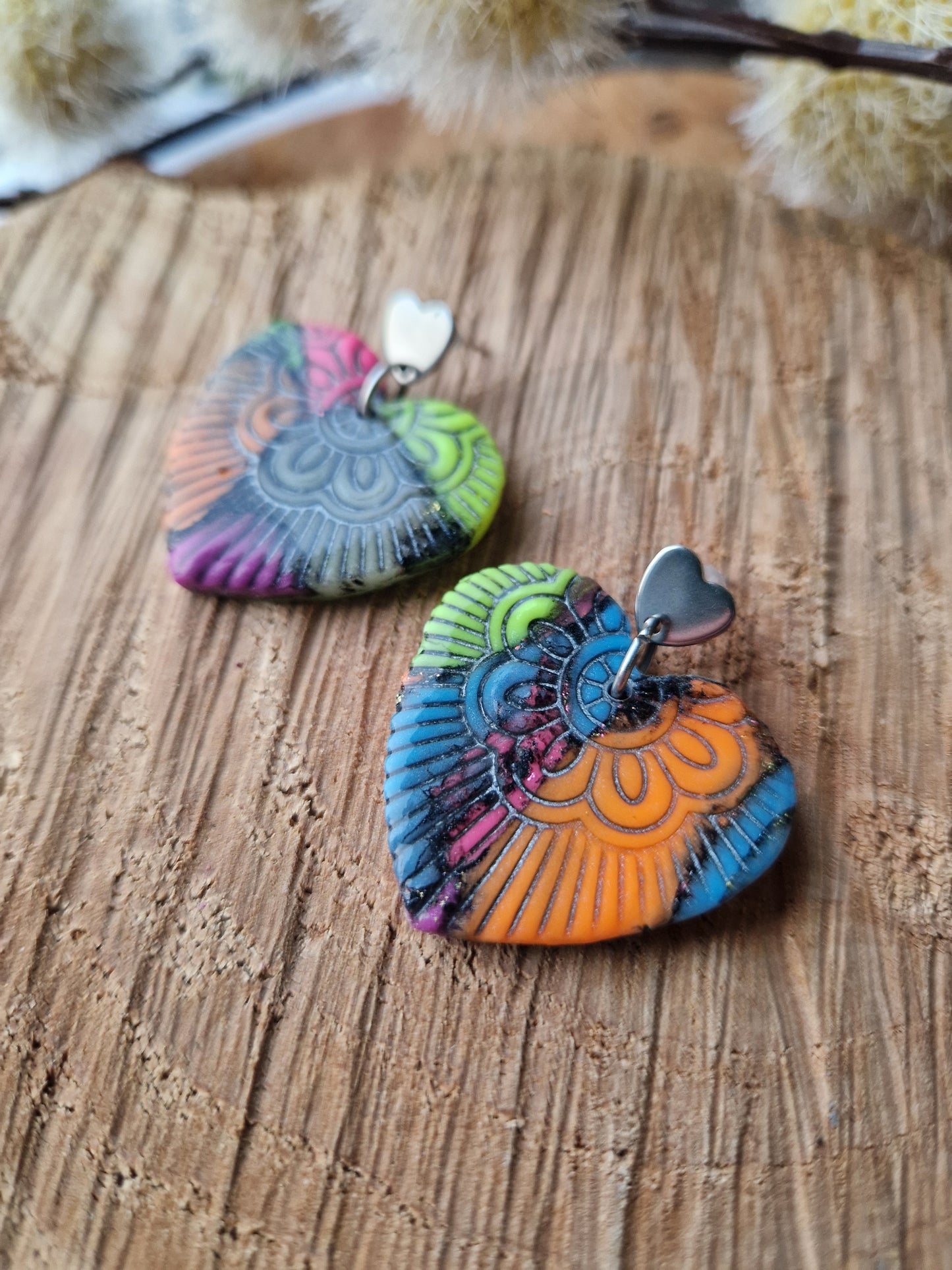 Boucles "Coeur mandala".