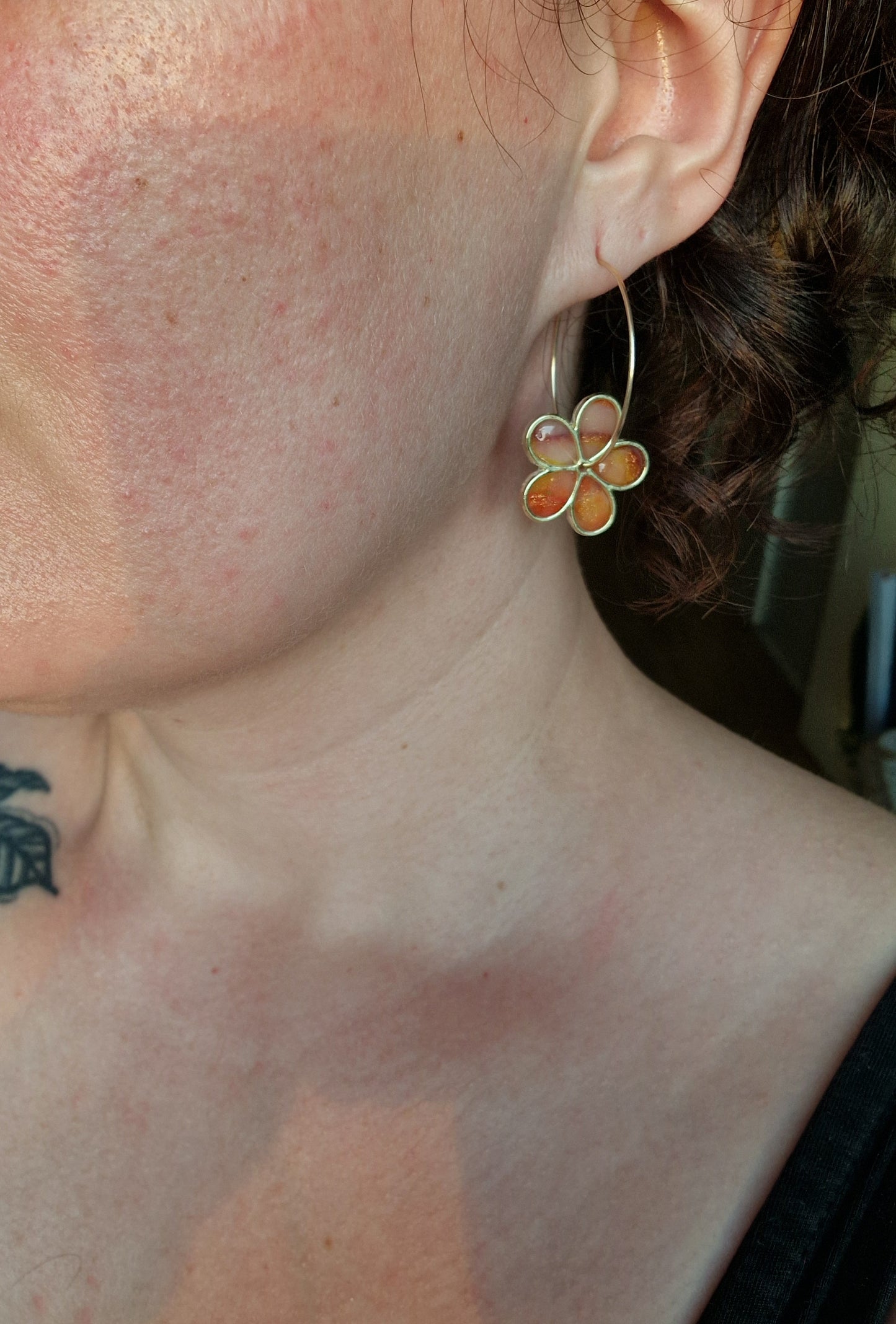 Boucles "Flora 🌸" Couleurs d'automne.