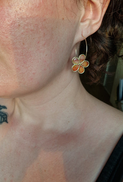 Boucles "Flora 🌸" Couleurs d'automne.