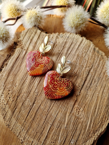 Boucles "Coeur mandala"