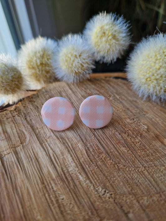 Puces rondes Vichy rose 🩷