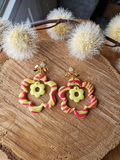 Boucles "Duo de fleurs 🌸 "