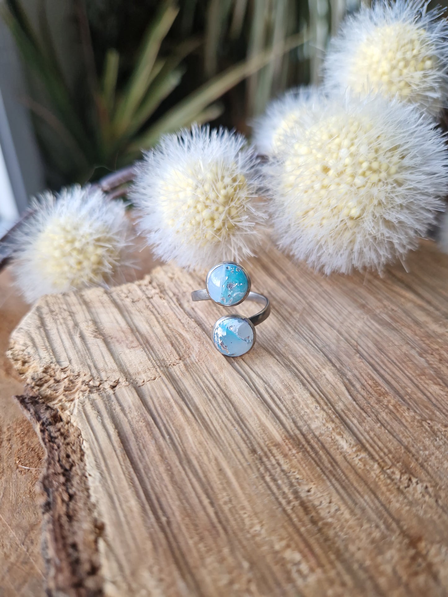 Bague ajustable 🩵🤍