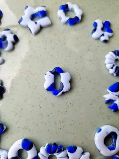 Minies pampilles "Léopard 🐆💙" (sans créoles).