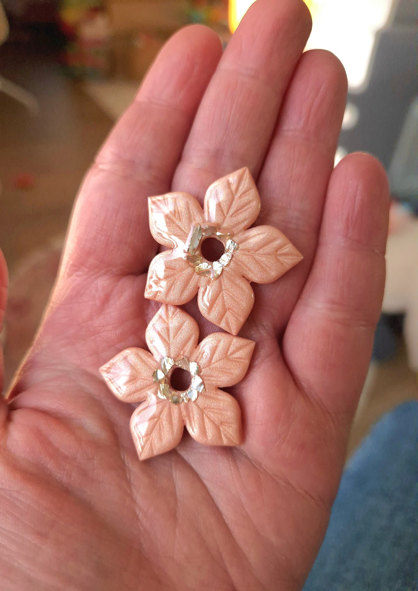 Pampilles "Fleurs de Noël" (sans créoles).