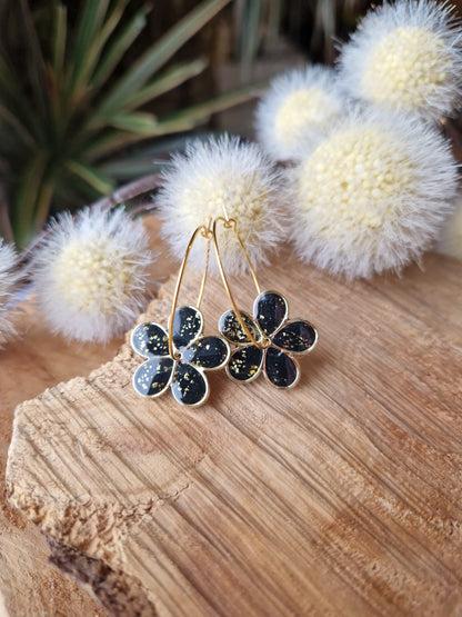 Les boucles "Flora 🌸" Chic 🖤✨️ (réservées à Lucie).